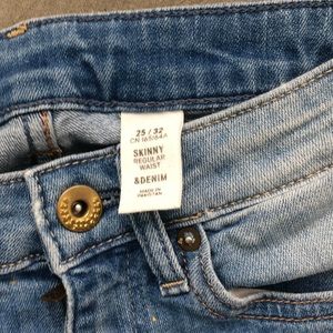 Medium wash skinny jeans